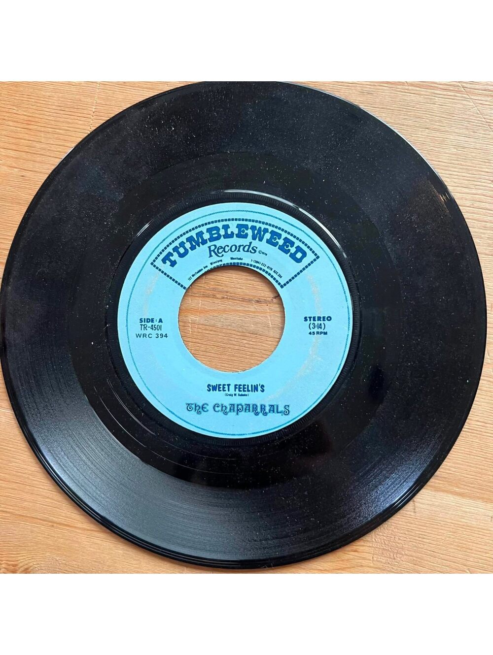 The Chaprrals - Sweet Feelin's/Cotto Fields 45rpm VG+ R10